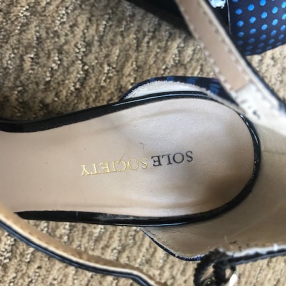 Blue Polka Dot Wedge - Picture 3 of 3